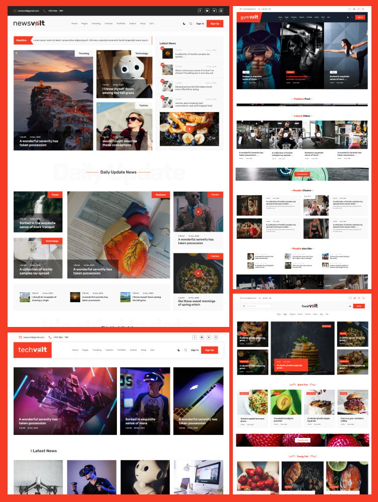Newsvolt - Lightweight Professional News And Magazine Blog HTML Template