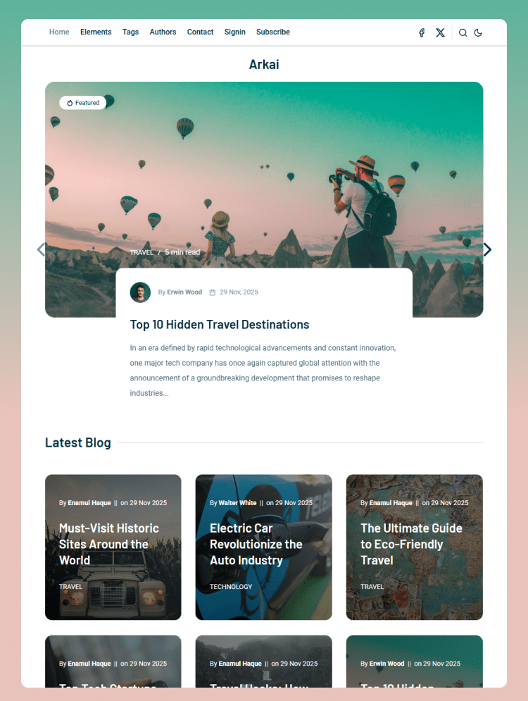 Arkai - Modern Membership, Subscription, And Multipurpose Ghost Theme
