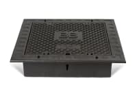 Sett TK1 ramme og rektangulærtlokk m/lås. D400 std