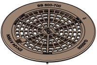 Sett 600-700 fast ramme og ristlokk m/lås A15 std