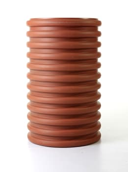 600/683 korrugert stigerør, L=6m, rødbrun