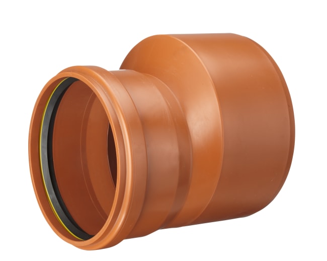 400/315 PP eksentr. overgang, rødbrun