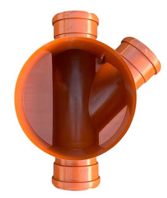 110 rennekum høyre innløp f 315 stigerør, rødbrun