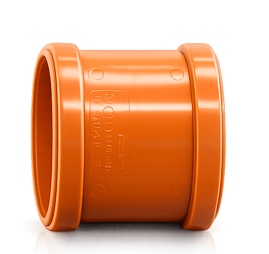 125 PP løpemuffe, rødbrun