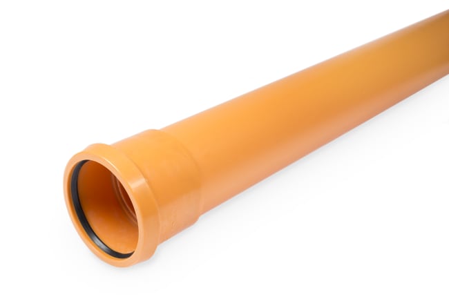 400 PP avløpsrør SN8 L=6m, rødbrun