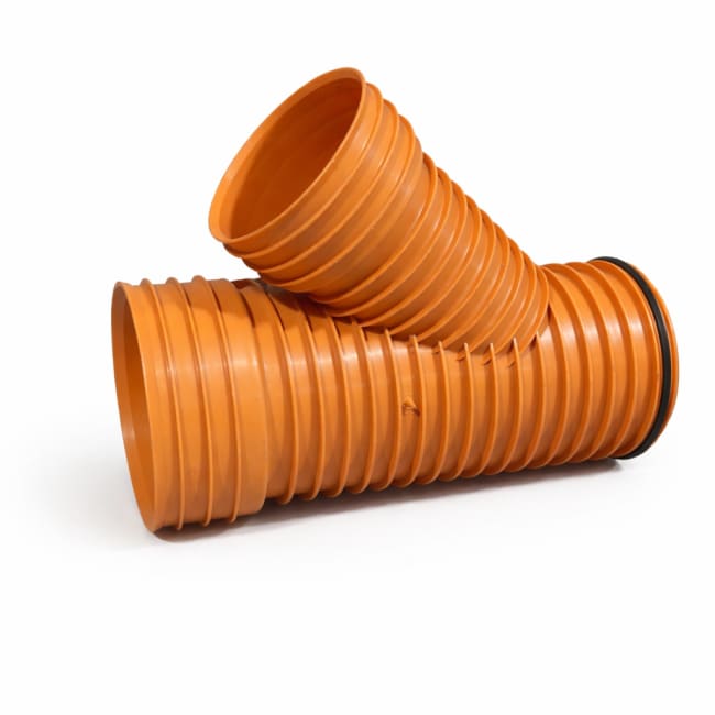 160/160 x 45° K2 OD grenrør m/2 muffer