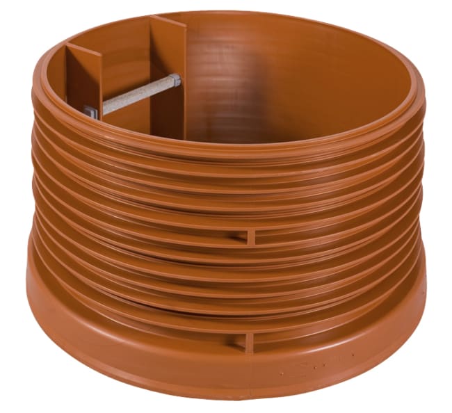 1000 PP mellomring BH=500mm, rødbrun