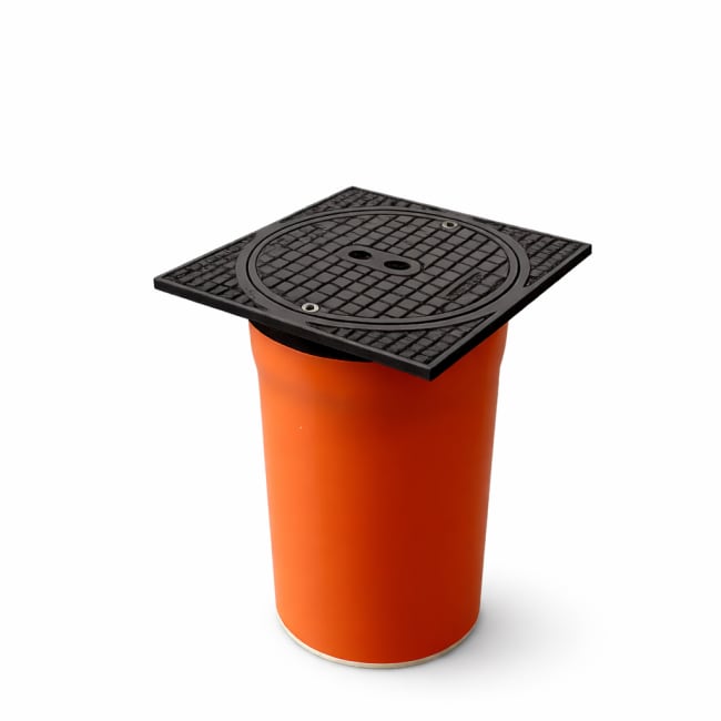 Sett 315 firk.ramme og lokk D400 m/PVC teleskop 500mm