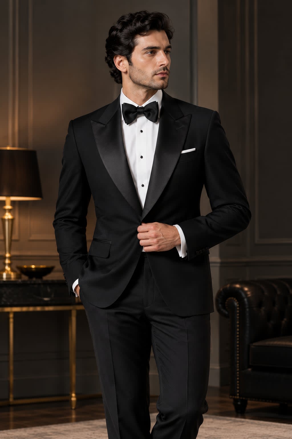 The Peak Lapel Tuxedo in Super 180s Wool