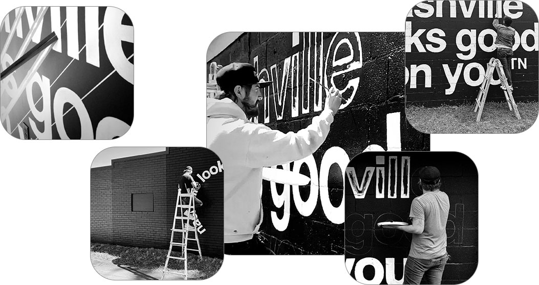 Nashville Looks Good on You - Marathon Village - nashville public art