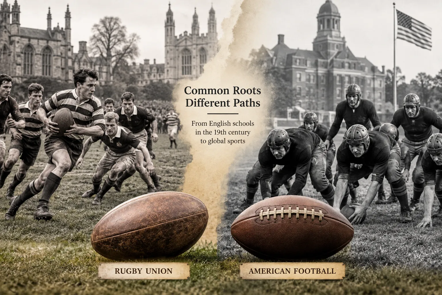 Historical illustration or photo showing the early development of rugby and American football.webp Historical illustration or photo showing the early development of rugby and American football.webp