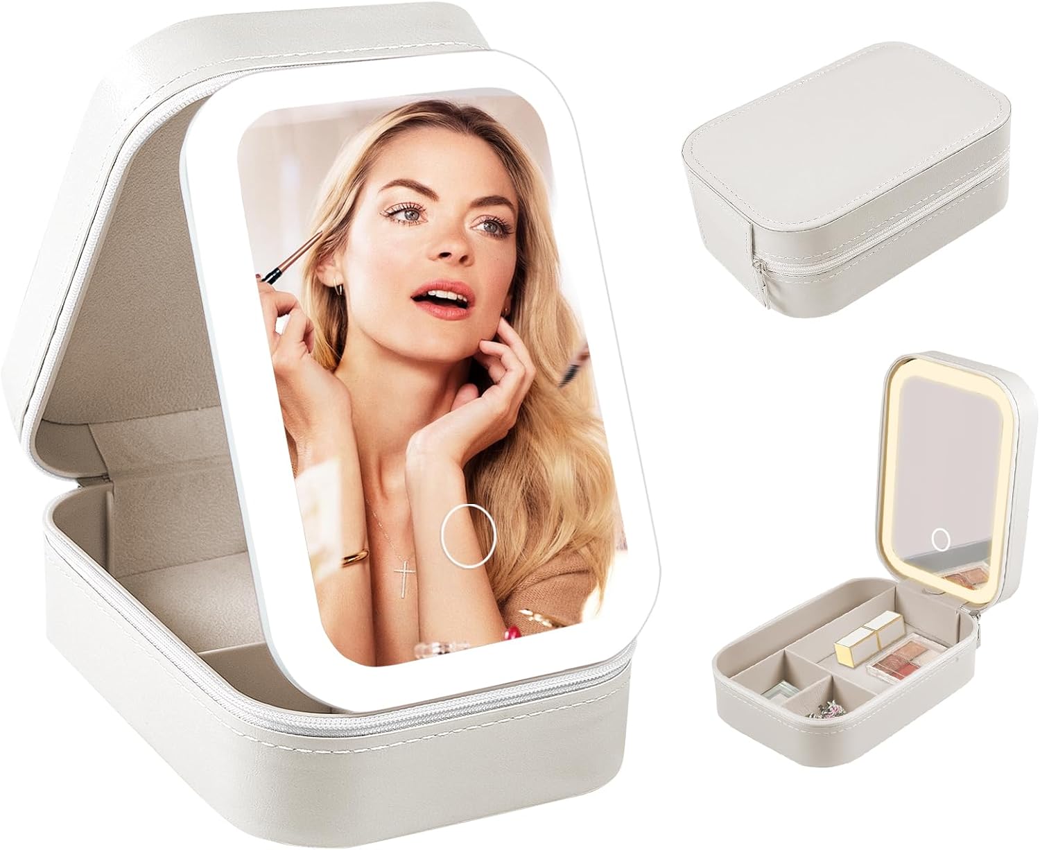 Cosmetiquero Con Espejo Led