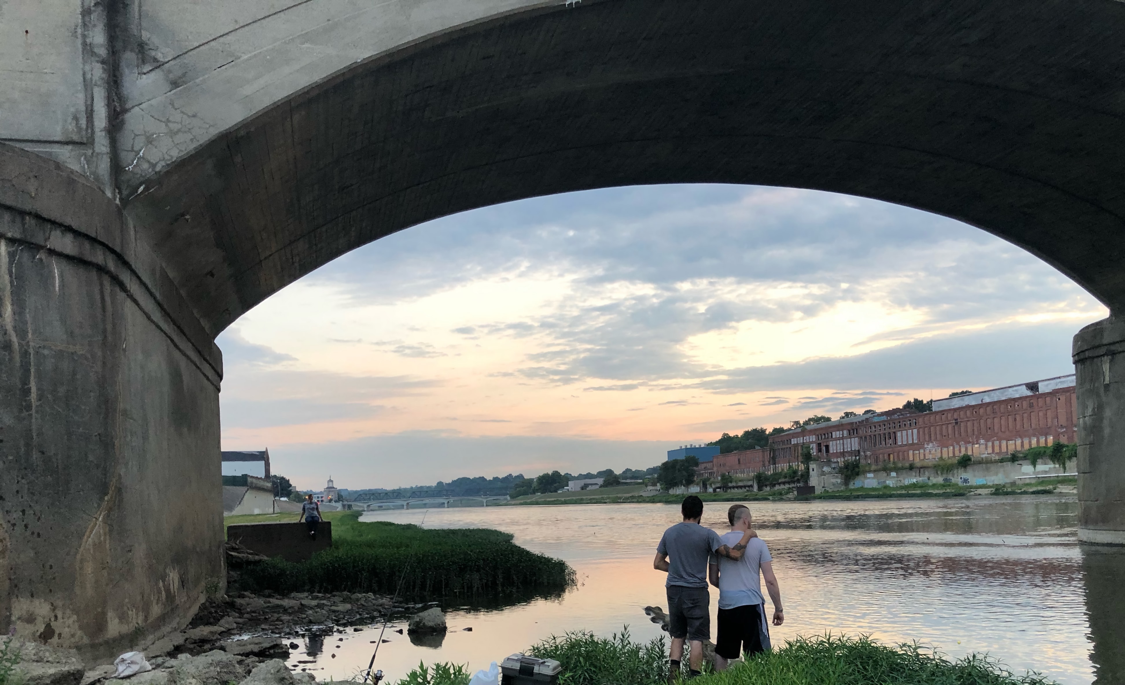 Fishing under the Black Street Bridge