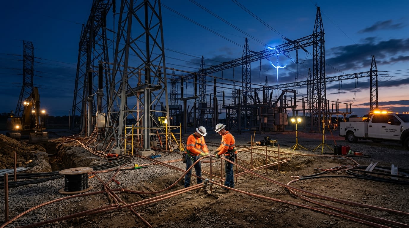 Real Substation Grounding Grid Installation - Forecast Earthings