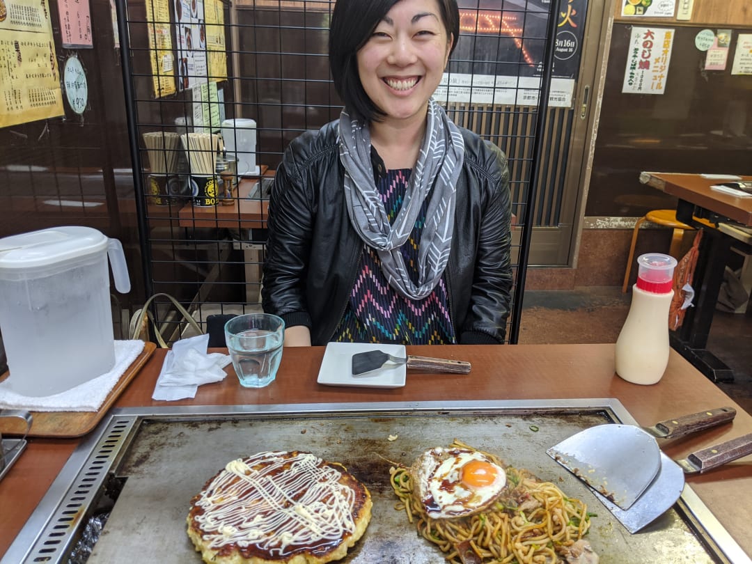Okonomiyaki and yaki soba