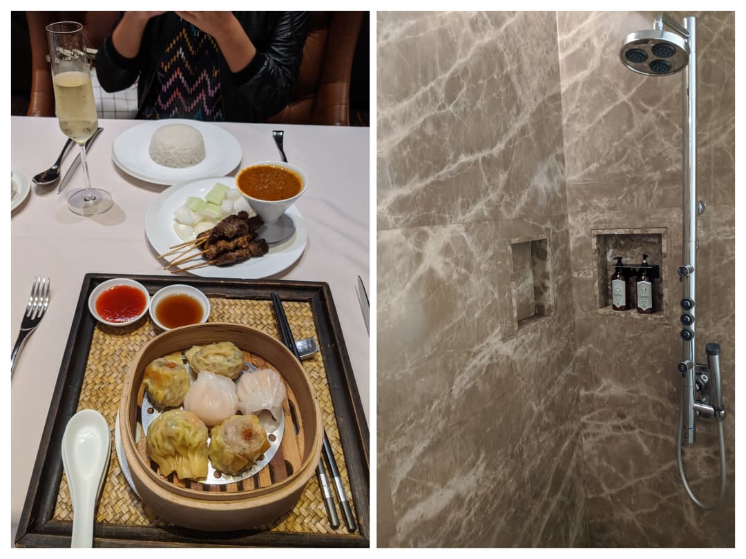 Tasty dim sum and a nice shower to get cleaned up