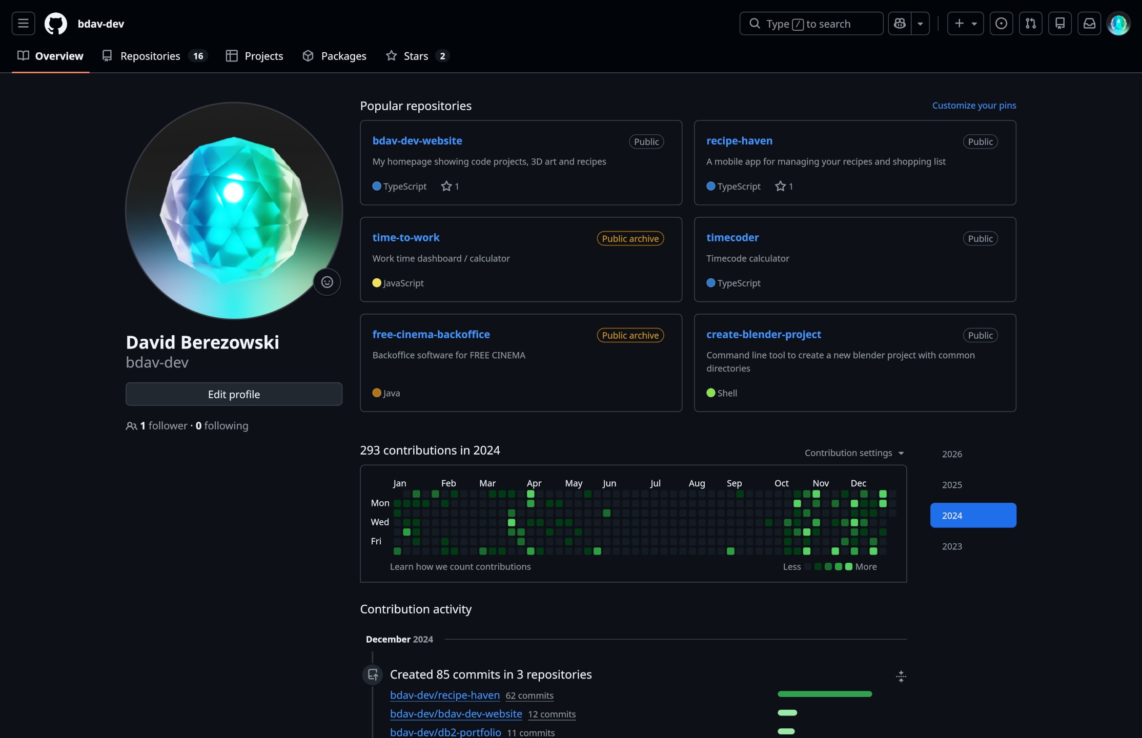 GitHub page of bdav-dev