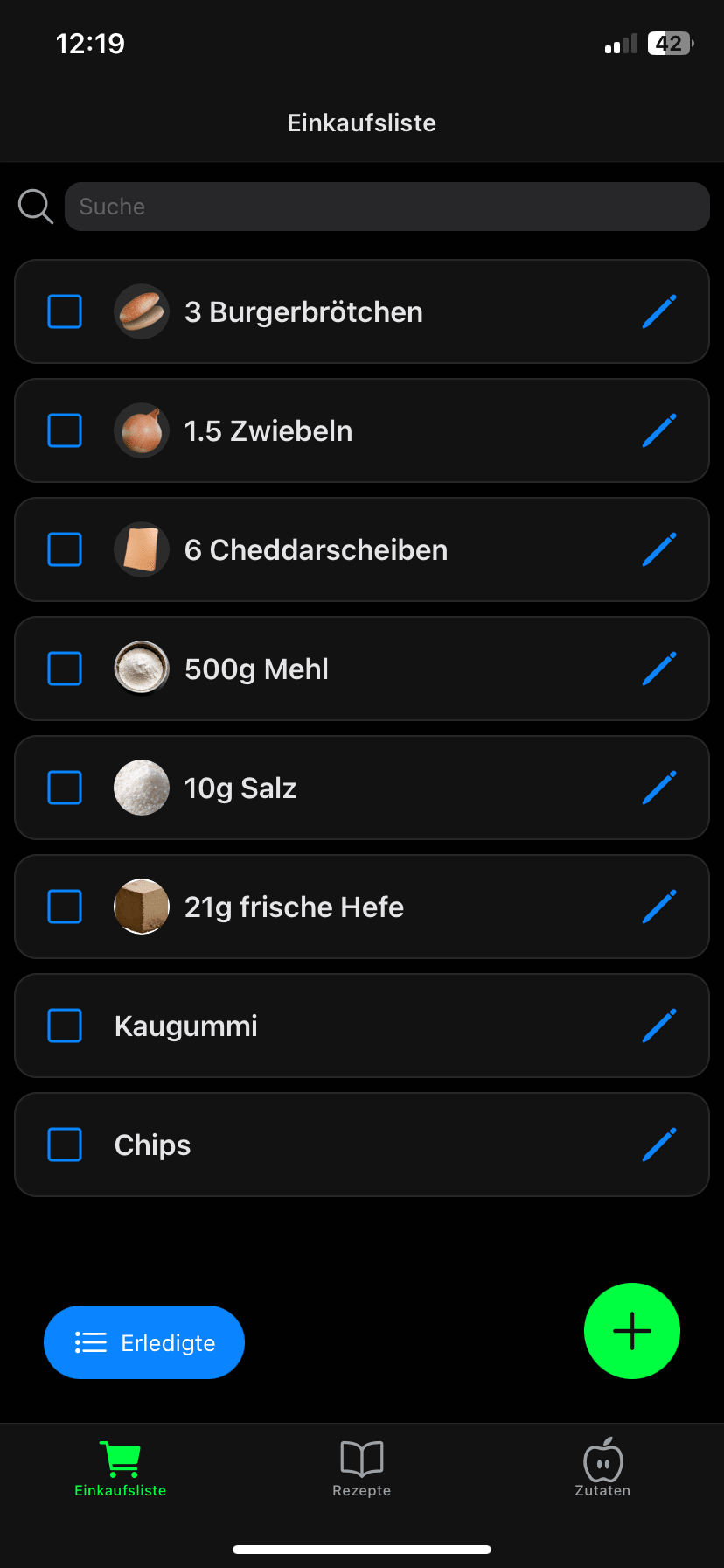 Shopping list