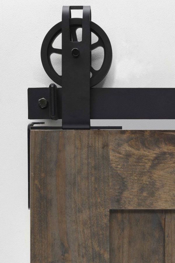 Top Spoked Garrick Barn Door Hardware - Big Wheel