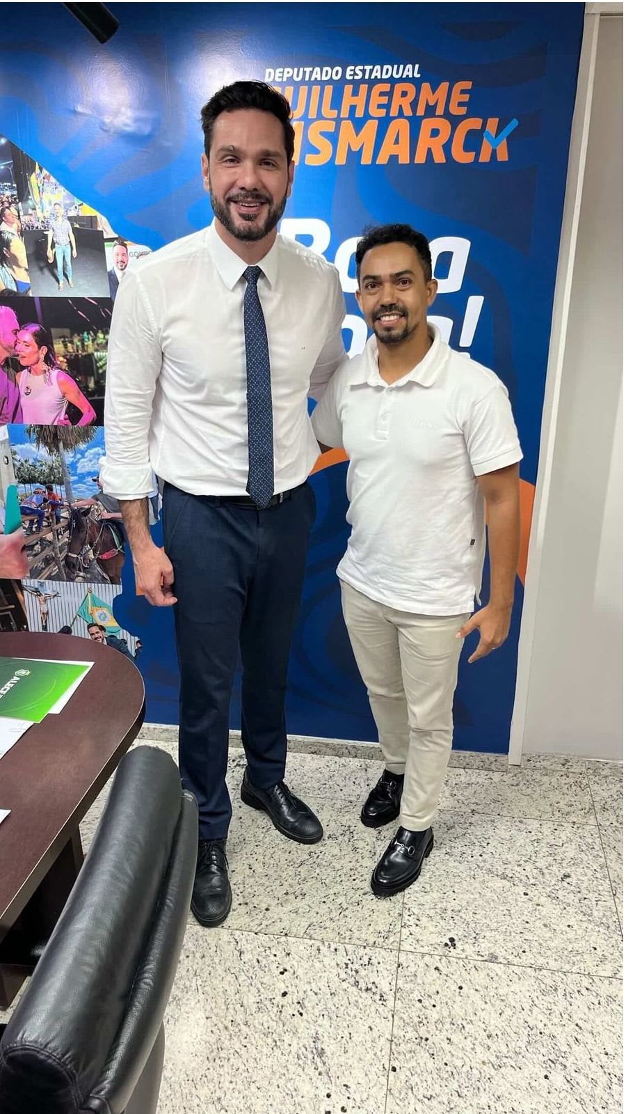 Demandas da população são apresentadas por Merscin Lima ao deputado estadual Guilherme Bismarck