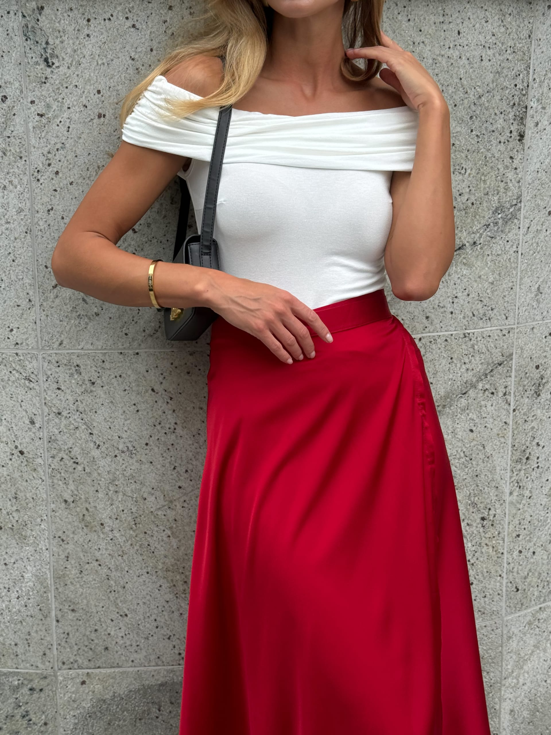 Satin skirt – red — photo 4
