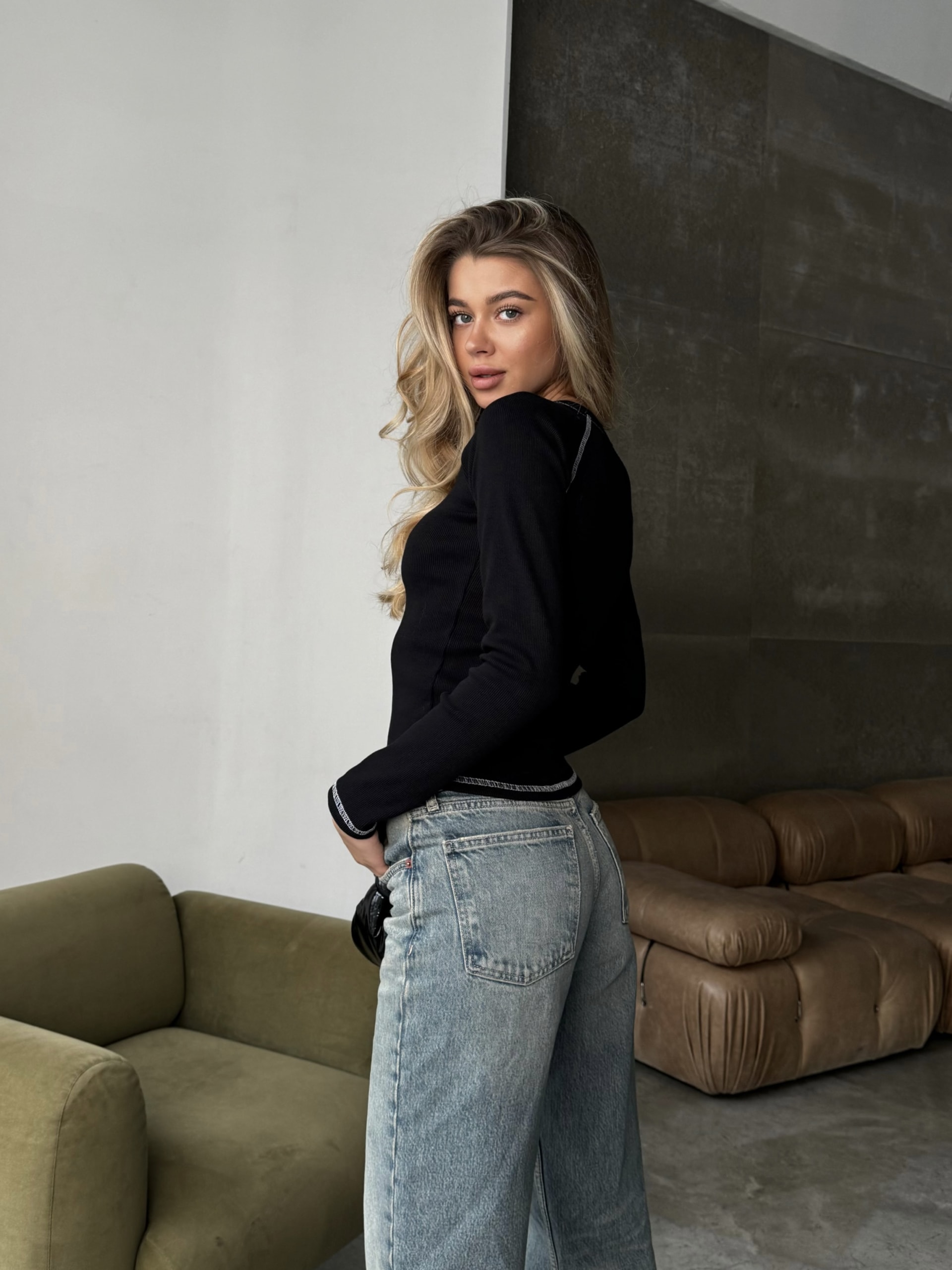 Ribbed long-sleeve top — photo 3