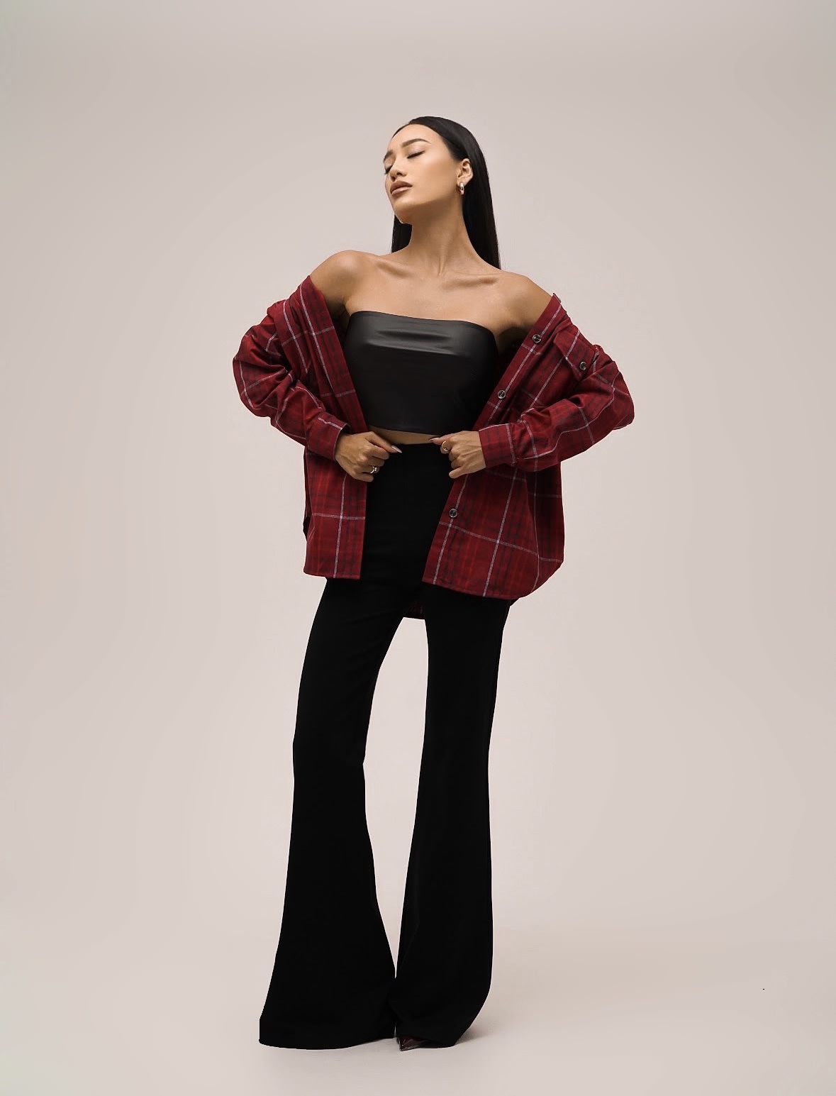 Eco-leather bandeau top — photo 3