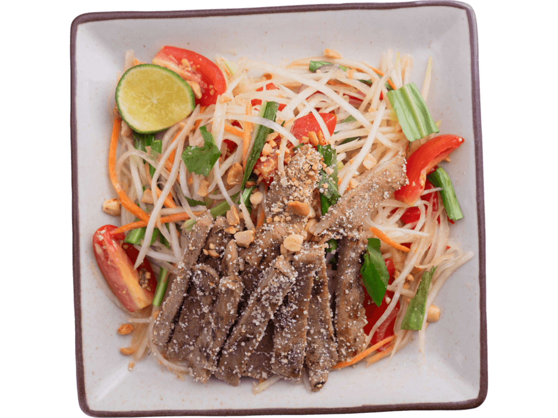 Gỏi Đu Đủ Với Thịt Heo Nướng — Thai Siam Kitchen