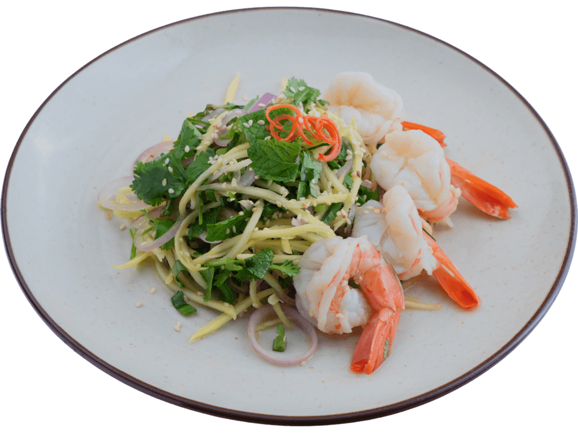 Tôm Sú Trộn Rau Thơm — Thai Siam Kitchen
