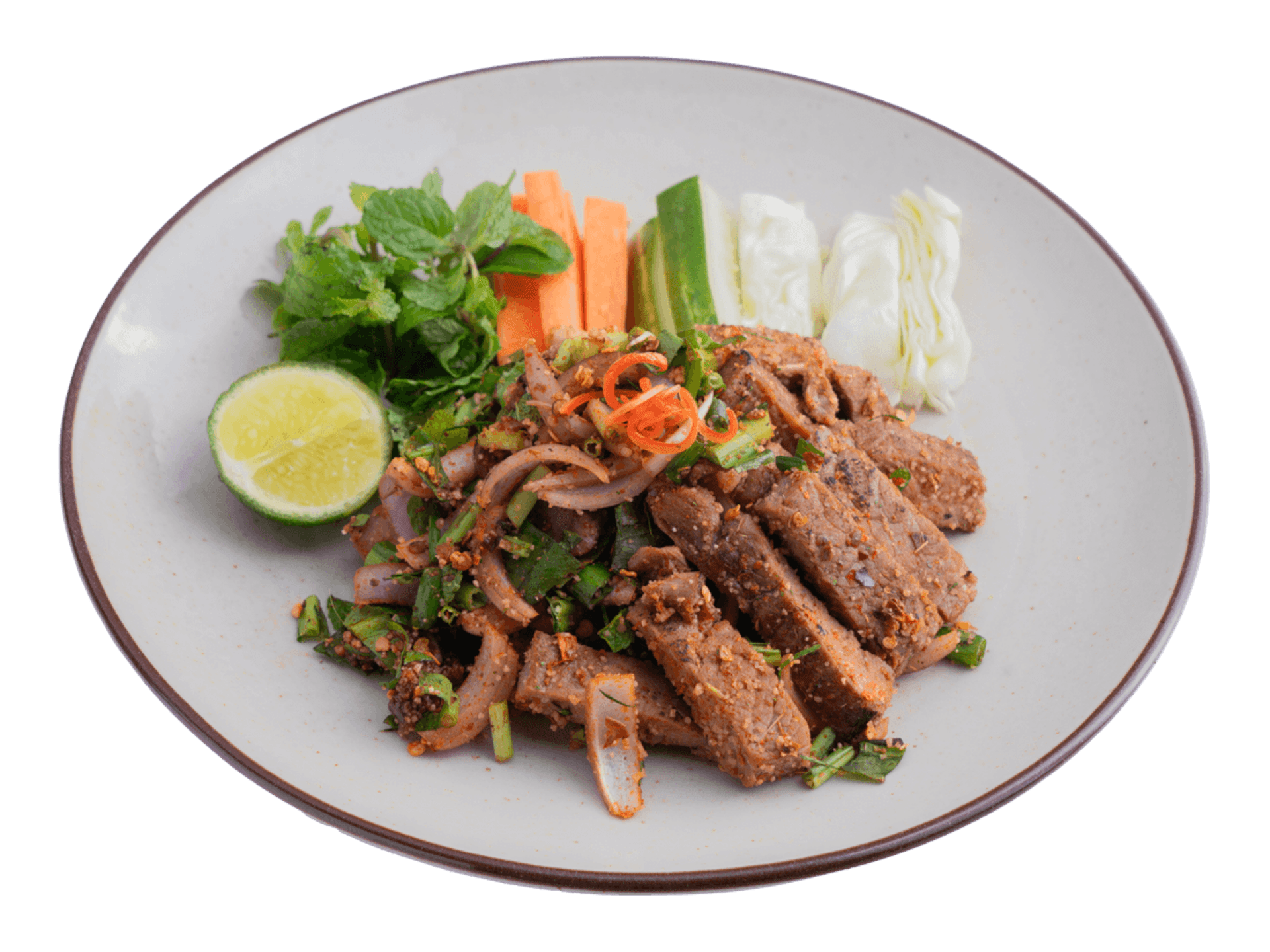 Bò Nướng Tẩm Gạo Rang — Thai Siam Kitchen