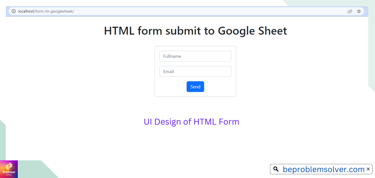 Image of UI Design of HTML Form