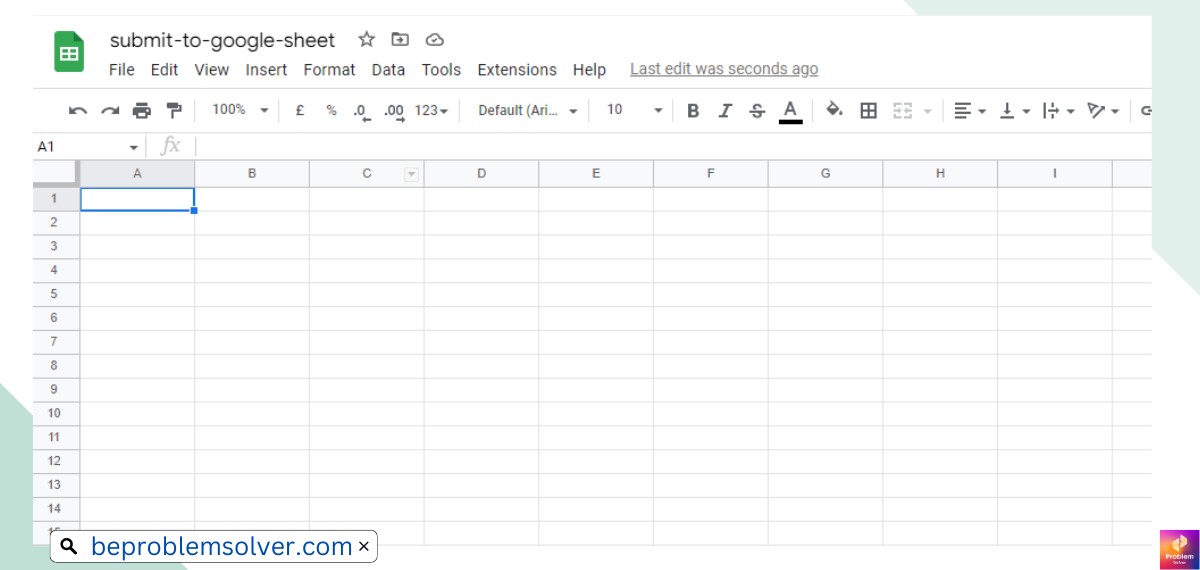 Image of to create a Google Sheet to link with our HTML Form
