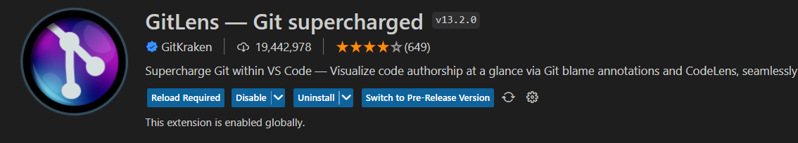 GitLens - Git Supercharged extension