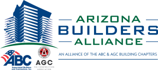 logo: Arizona Builders Alliance (ABA) an alliance of the ABC and AGC building chapters