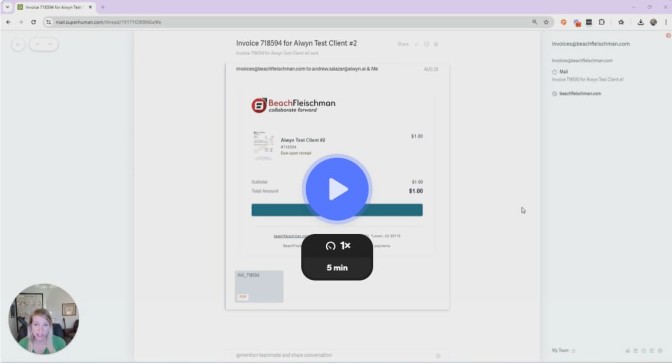 screenshot of Aiwyn payments welcome video