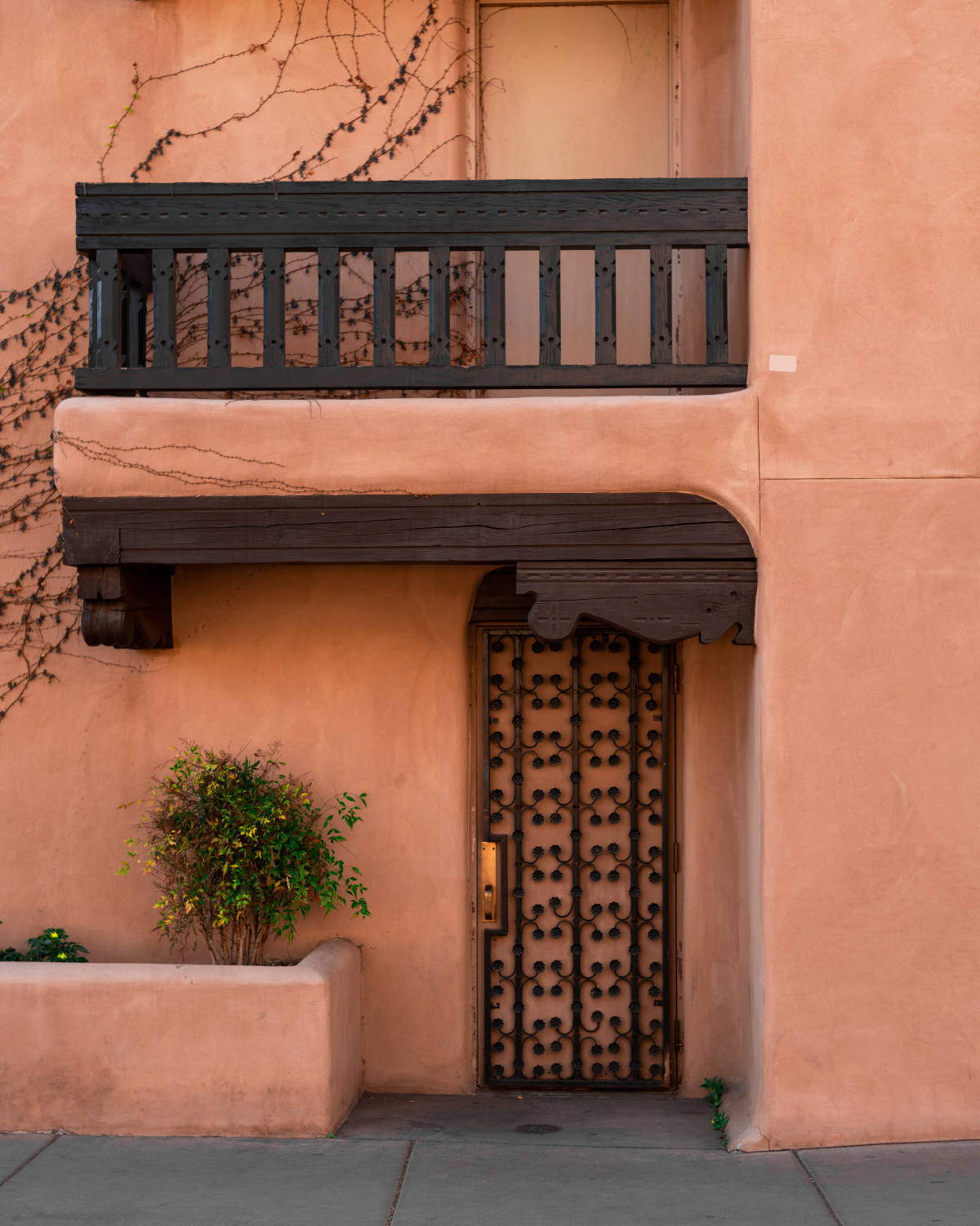 New mexican architecture, in the early afternoon sun.