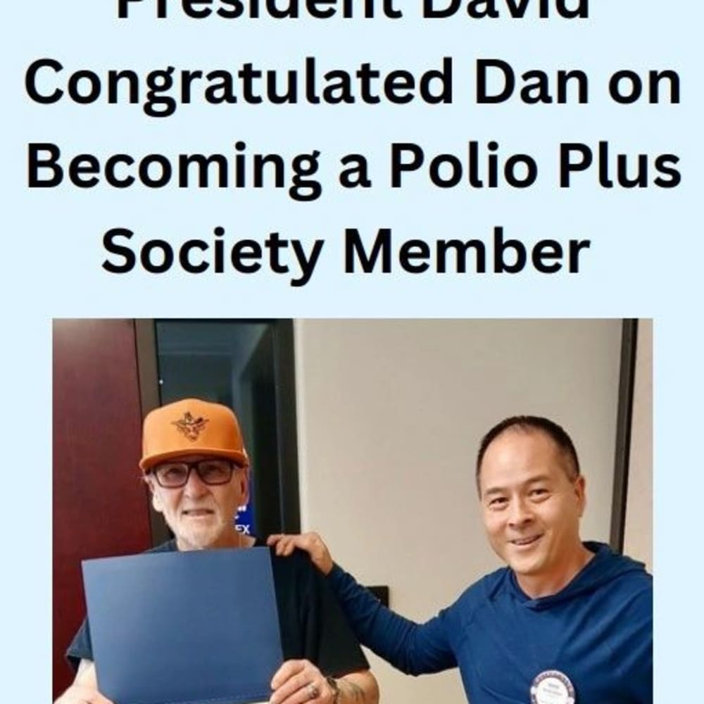 Polio Plus Society induction