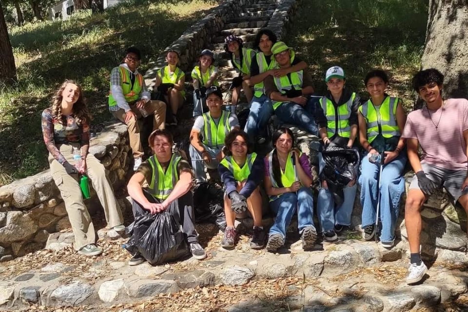 Interact Club students volunteering at a community event