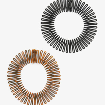 TIT 8290 Zickzack Hair Bands - 2 pk svart & brun