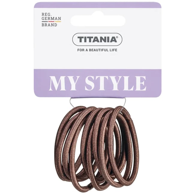 TIT Hårstrikk 7809 – Str. S, brun (9 stk)