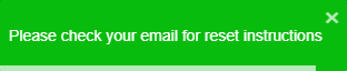 Success message