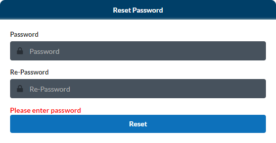 Reset form