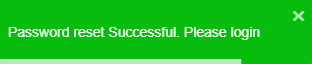 Success message