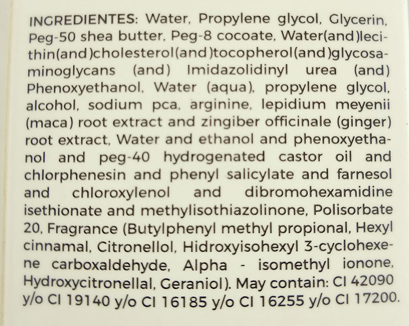 Ingredientes del Tónico Detox para piel seca de Cher Beauty