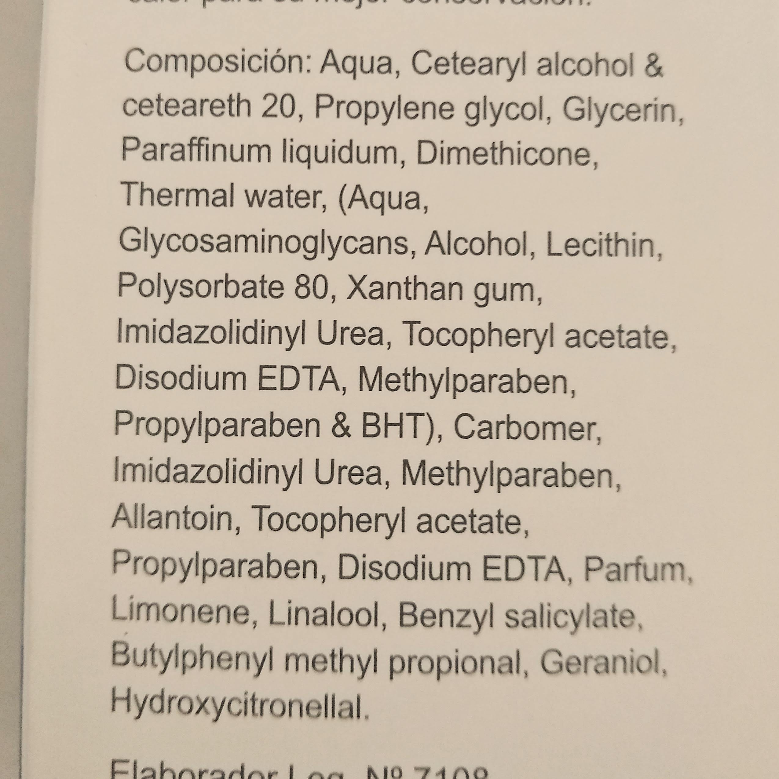 Ingredientes de la emulsion corporal de caviahue