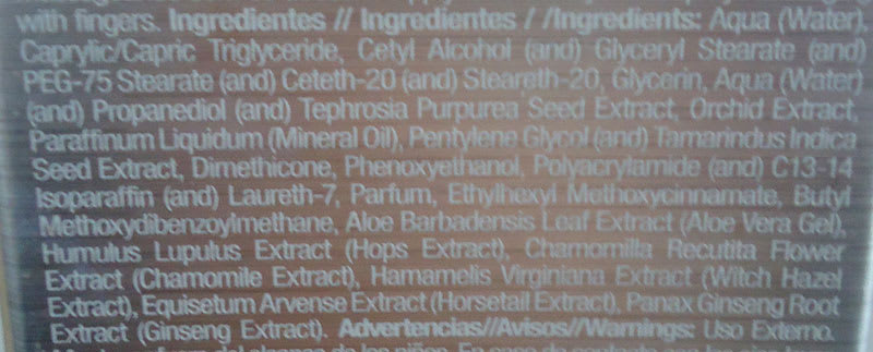 Ingredientes de Emulsion Stress Control de Laca