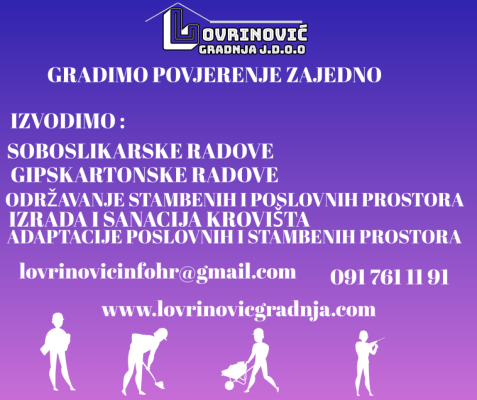 Fotografije - Lovrinović Gradnja usluga - Soboslikarski Radovi