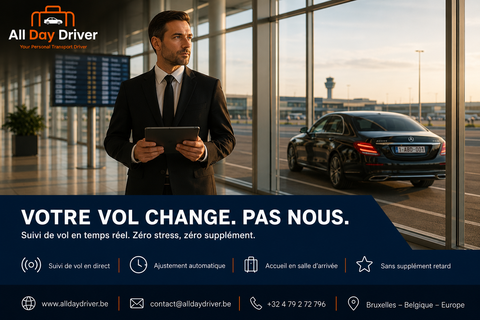 Vol retardé ou annulé : que fait All Day Driver quand votre avion ne suit pas le plan ?