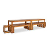 Large Outdoor Timber Dining Sets - The Entertainer Design with stools