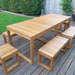 Large Outdoor Timber Dining Sets - The Entertainer Design with stools